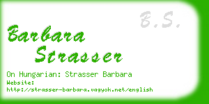 barbara strasser business card